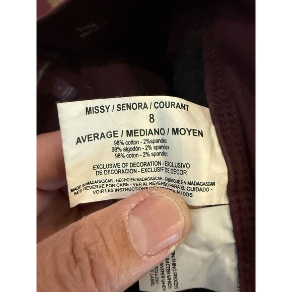 Gloria Vanderbilt Women Red Avery Straight Leg High Rise Stretch Jeans 8 NWT NEW - Picture 9 of 12